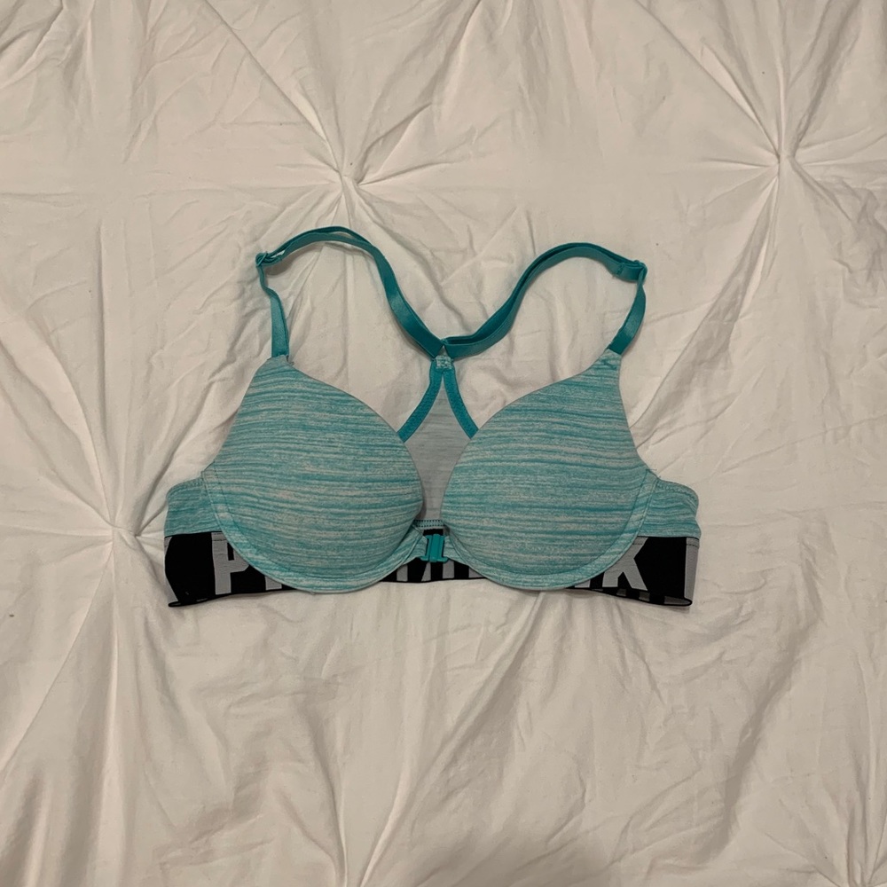 VS PINK Racerback Front Closure Push-Up Bra